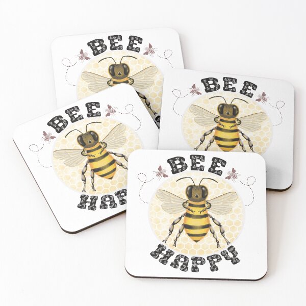 Item preview, Bee Happy Honey bee designed and sold by KateVanFloofno1.