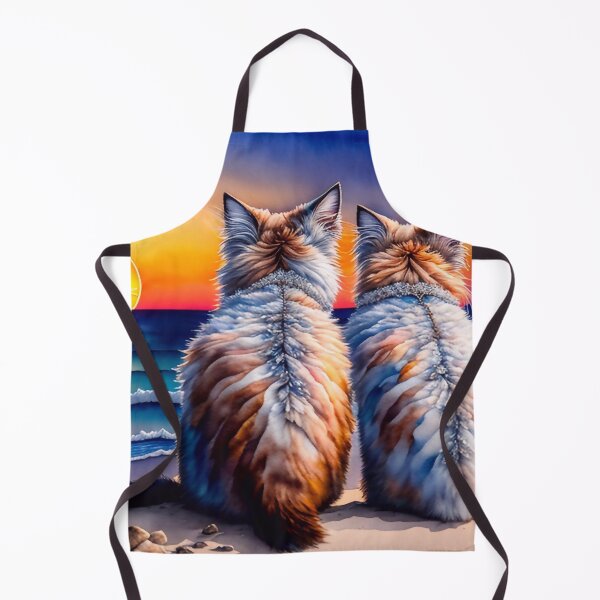 Item preview, Two cats watching the gorgeous sunset designed and sold by M-Y-A-R-T-.