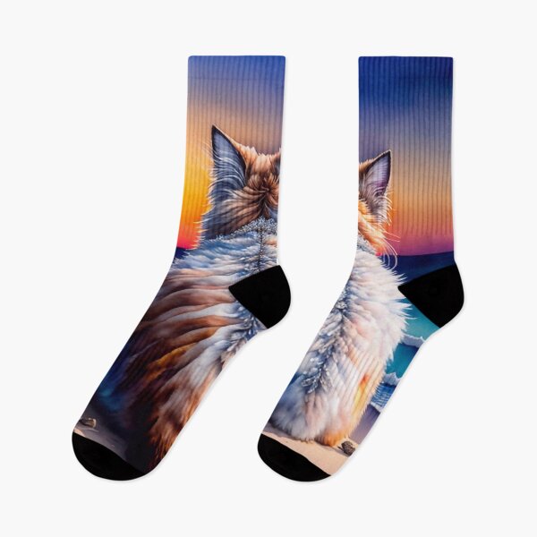 Item preview, Two cats watching the gorgeous sunset designed and sold by M-Y-A-R-T-.