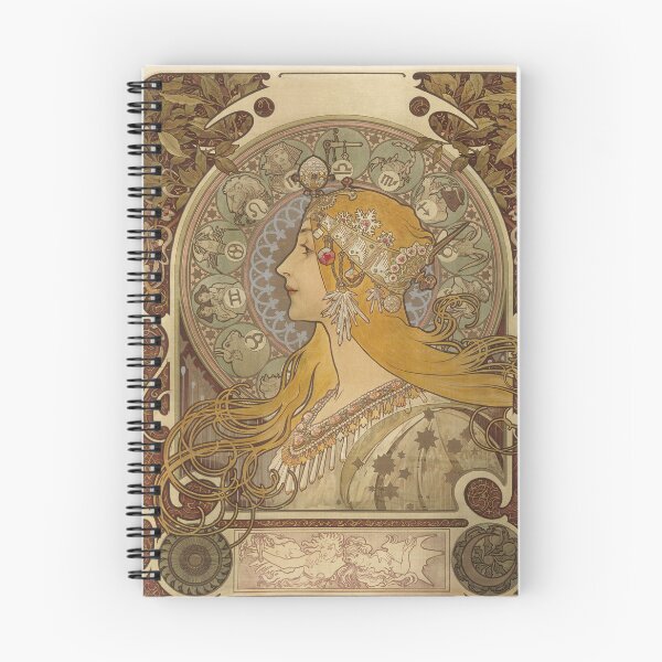 Item preview, Unique Art Nouveau Wall Art Print - Zodiac by Alphonse Mucha - Art Nouveau Print - Unique Gift for Art Lovers designed and sold by Gregredfern.