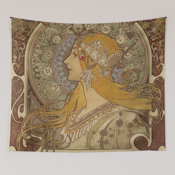 Item preview, Unique Art Nouveau Wall Art Print - Zodiac by Alphonse Mucha - Art Nouveau Print - Unique Gift for Art Lovers designed and sold by Gregredfern.