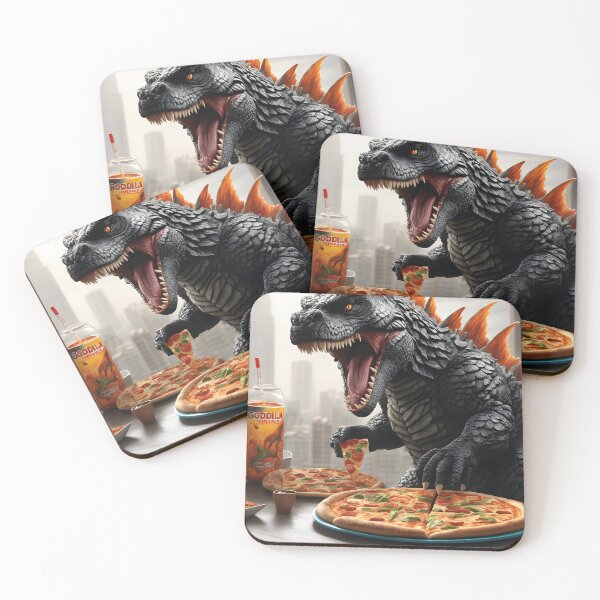 Item preview, Dino eats pizza designed and sold by Mauswohn.
