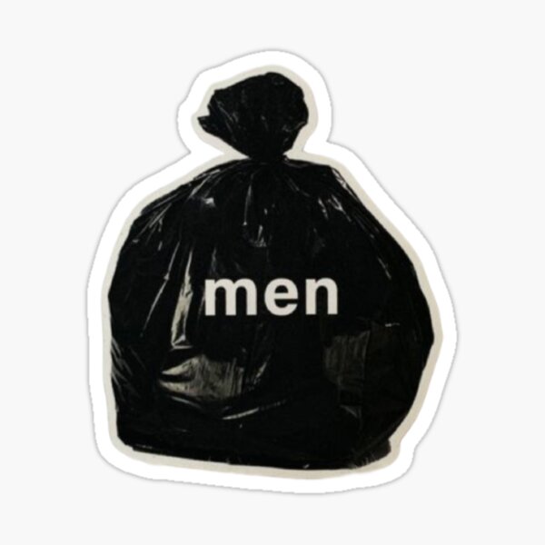 Item preview, men are trash sticker designed and sold by Kayleysells.