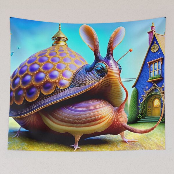 Item preview, Snail with a fanciful house on its back designed and sold by M-Y-A-R-T-.
