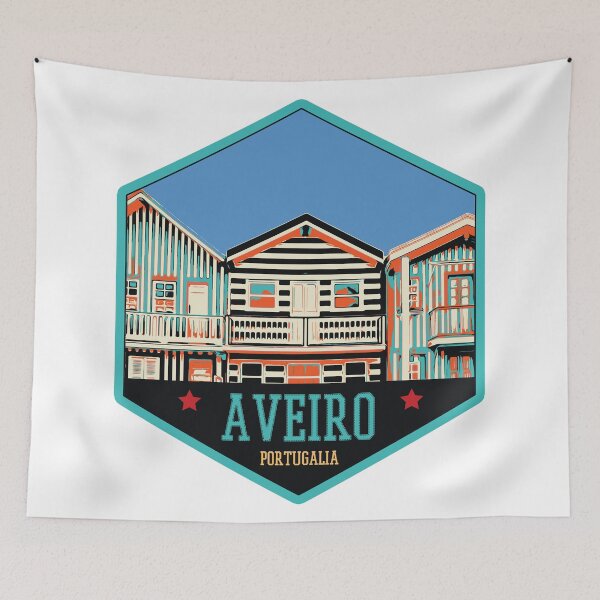 Item preview, Costa Nova Façade | Charming Aveiro Lagoon Illustration designed and sold by Lemomo-artworks.