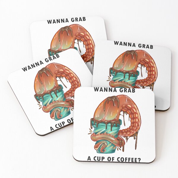 Item preview, Wanna grab a cup of coffee funny octopus tentacle designed and sold by Miska-art.
