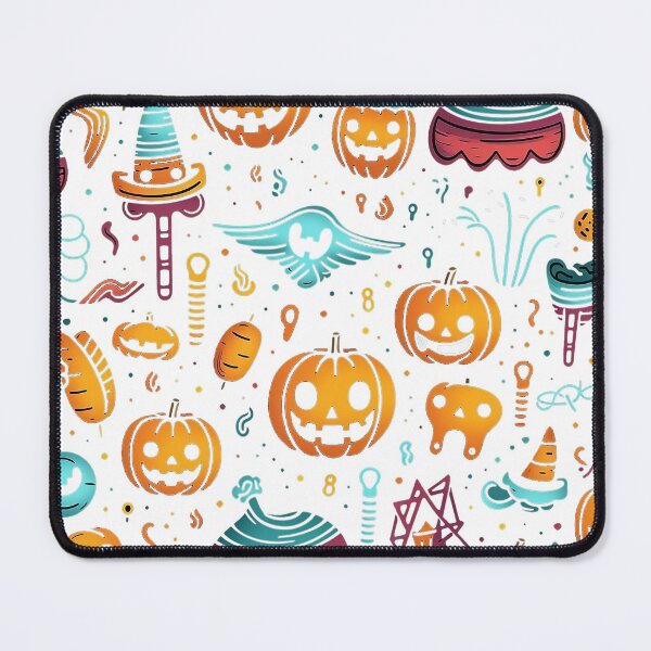 Item preview, Halloween pumpkins with background seamless pattern designed and sold by MrBoxStudio.