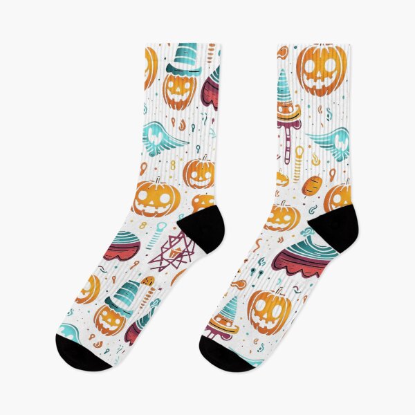 Item preview, Halloween pumpkins with background seamless pattern designed and sold by MrBoxStudio.