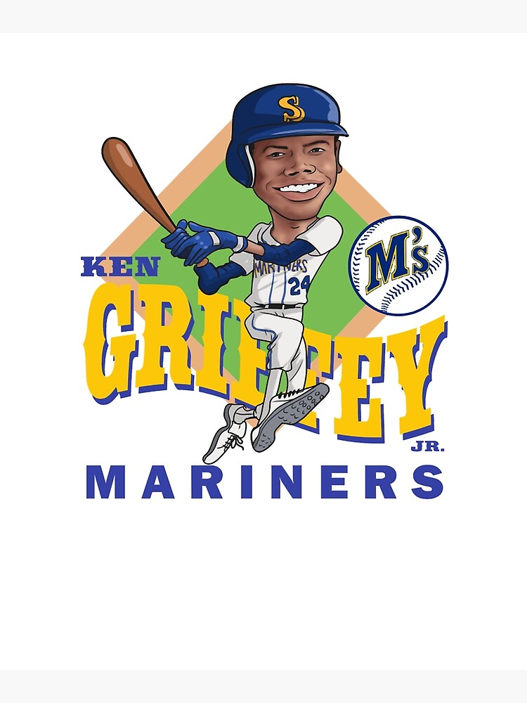 Ken Griffey Jr. Art Print Seattle Mariners Slugger Poster // 