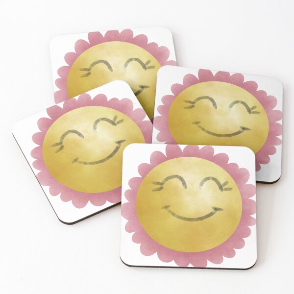 Item preview, Sun flower smile face circle shape designed and sold by WawaArtsWork.