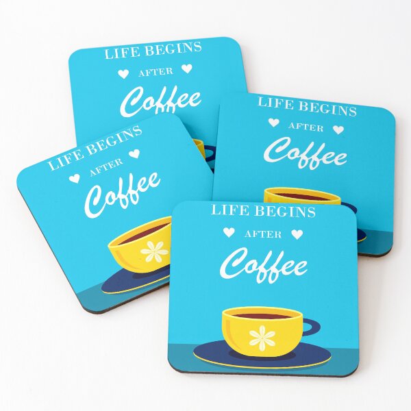 Item preview, Vintage, life begins after coffe, poster. Slogan designed and sold by EdgyEdgeArt.