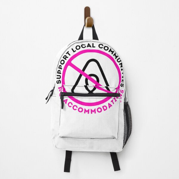 Item preview, New Upgraded Pink Support Local Communities, not accommodations - No To Airbnb - Anti Airbnb designed and sold by SassyArtistry.