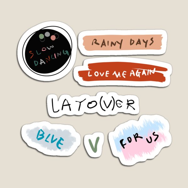 Layover Tracks Kim by V of BTS / Kim Taehyung Sticker for Sale by  filmcherish