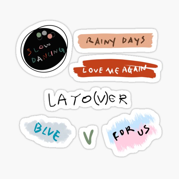 Layover Tracks Kim by V of BTS / Kim Taehyung Sticker for Sale by  filmcherish