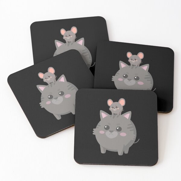 Item preview, Cute and adorable Kitty Cat & Mouse designed and sold by RunSumErrands.