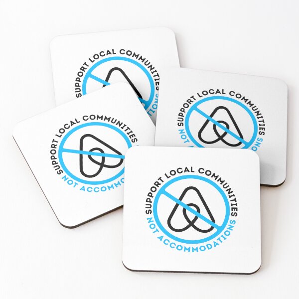 Item preview, New Upgraded Baby Blue Support Local Communities, not accommodations - No To Airbnb - Anti Airbnb designed and sold by SassyArtistry.