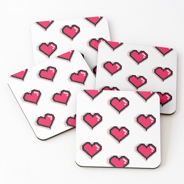 Item preview, heart, pixel, cute, unique, red, pink designed and sold by mintdiamond21.