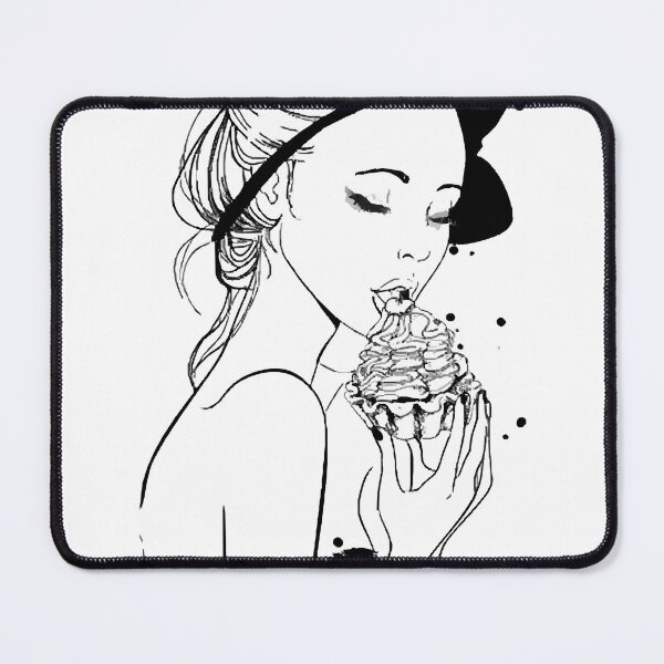 Item preview, Cute girl with a cupcake, cupcake lover designed and sold by lizettejepper.