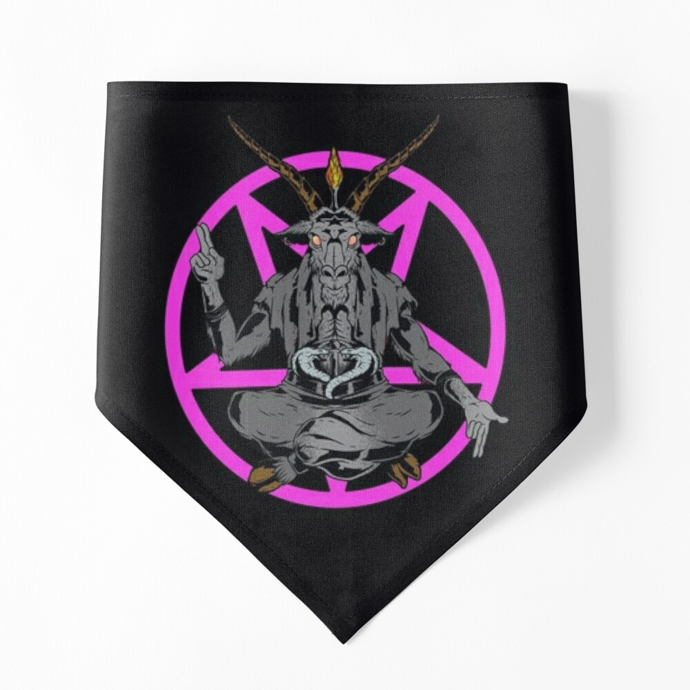 Baphomet Satanic Crosses With Hail Satan Tapestry Hippie Satanic