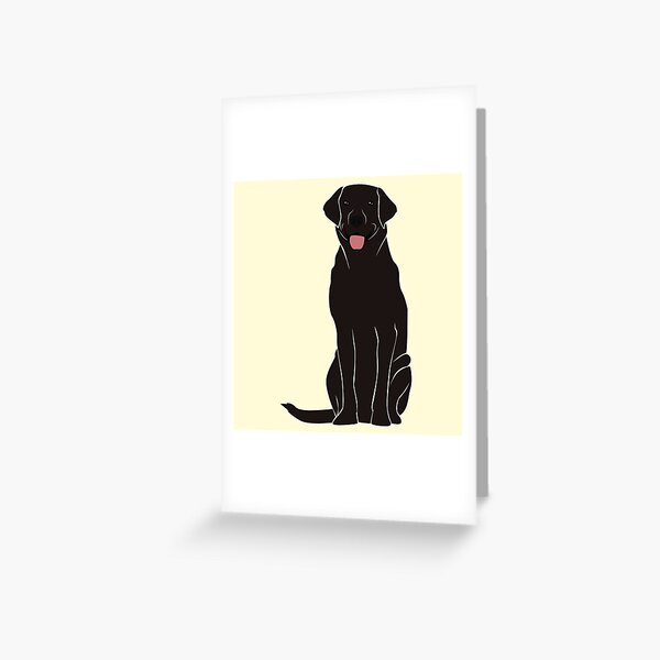 Night Before Christmas- Preppy Black Labs Greeting Card for Sale