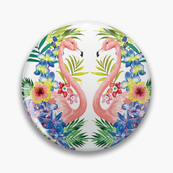Item preview, tropical, flamingo, flower, floral, colorful, rainbow, leaves designed and sold by mintdiamond21.