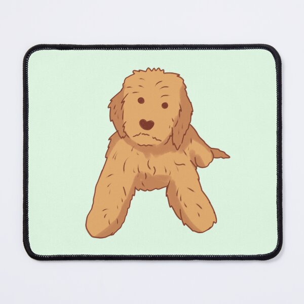 Item preview, Golden doodle dog sitting designed and sold by Mayarart.