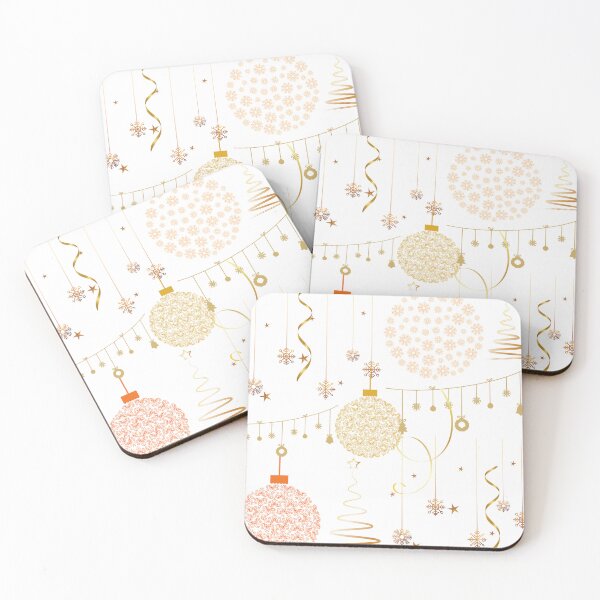 Item preview, Christmas print white and gold designed and sold by HofD.