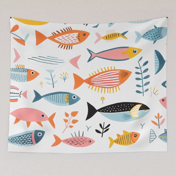 Item preview, colorful fish displayed on a white background.  designed and sold by Cha-house.