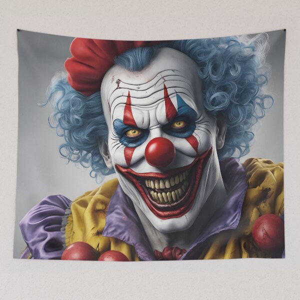 Item preview, scary horror clown, Halloween, psycho, evil designed and sold by Mauswohn.