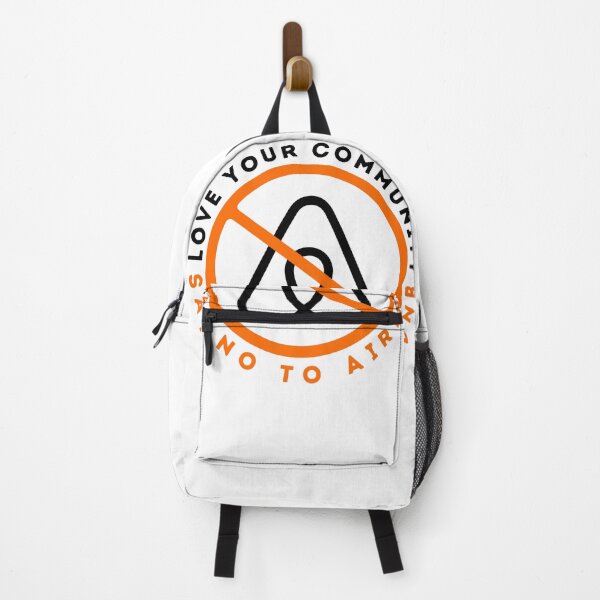 Item preview, Love Your Community, Say No To Airbnb - Anti Airbnb Orange Sign designed and sold by SassyArtistry.