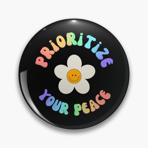 Item preview, Prioritize your peace rainbow colorful typography  designed and sold by Loveartse.
