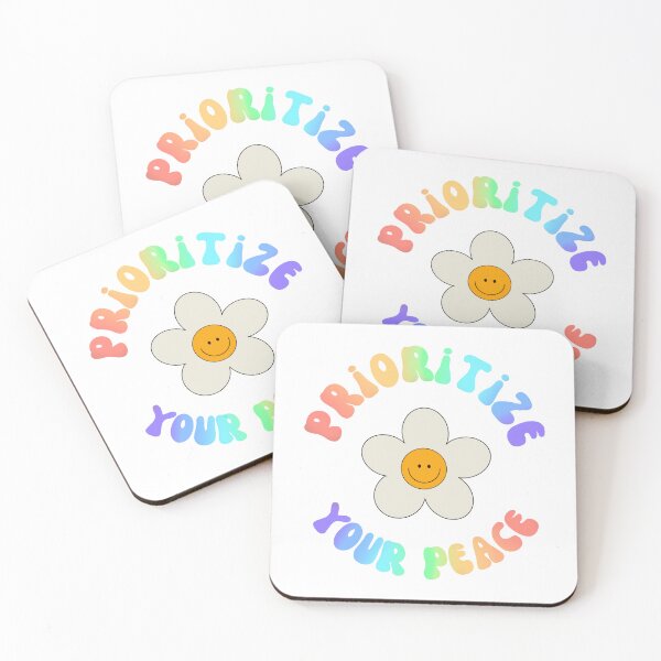 Item preview, Prioritize your peace rainbow colorful typography  designed and sold by Loveartse.