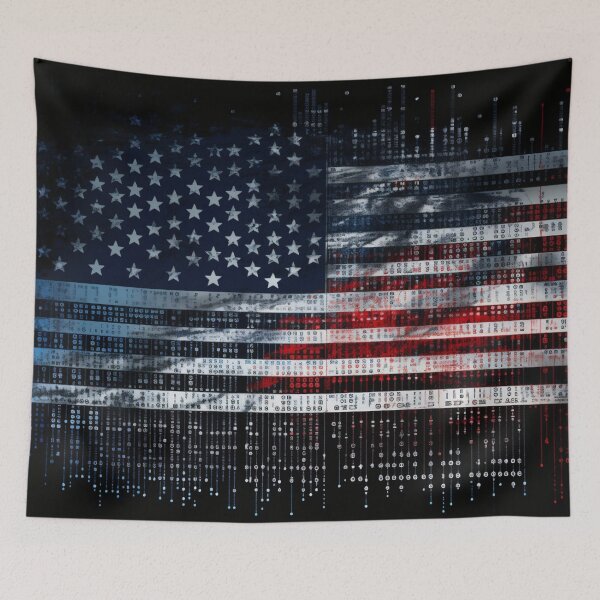 Item preview, The American flag meets the future code designed and sold by omaliai.