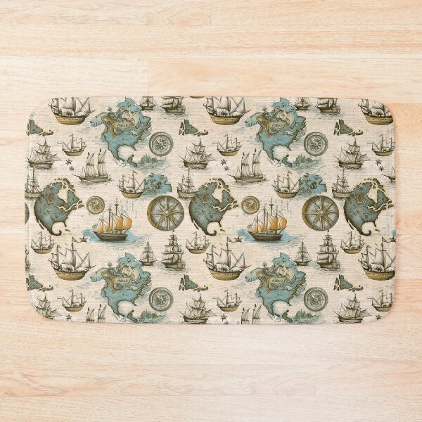 Item preview, Vintage map pattern designed and sold by Alessandro Remo Mazzoni Remotextiles.