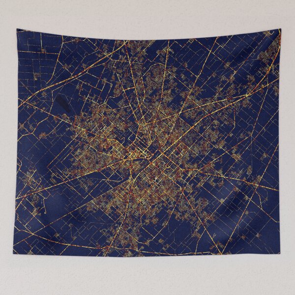 Item preview, Faisalabad, Punjab, Pakistan Map -  City At Night designed and sold by deMAP.