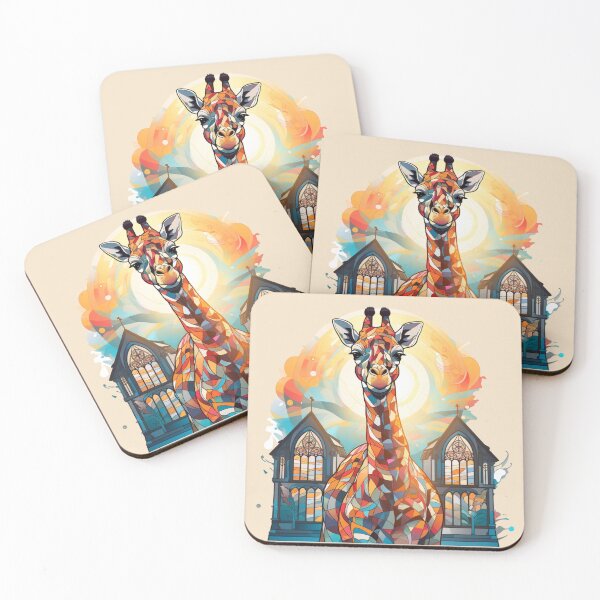 Item preview, Colorful giraffe sunset church theme  designed and sold by Okracha.