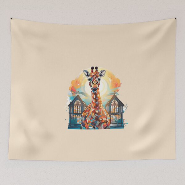 Item preview, Colorful giraffe sunset church theme  designed and sold by Okracha.