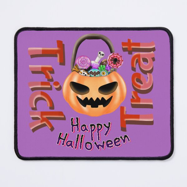 Item preview, Trick or treat happy Halloween text and illustration designed and sold by Florencute.
