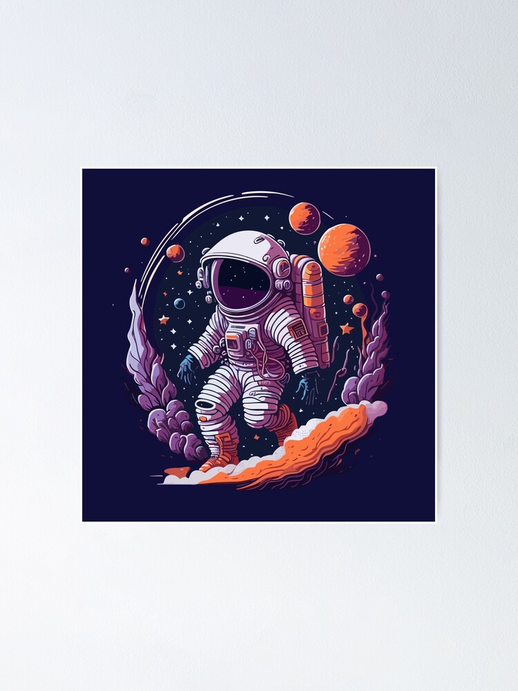 Sale von Astronaut Redbubble Poster \
