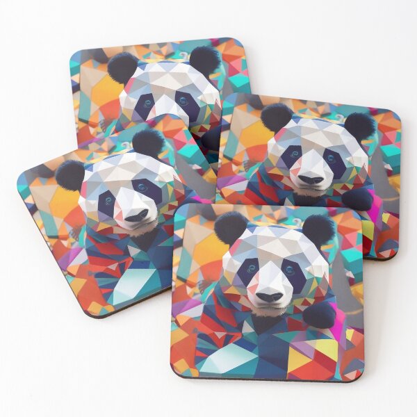 Item preview, Whimsical Geometric Panda - Playful Artistry of Colorful Shapes designed and sold by Freak-Scene.