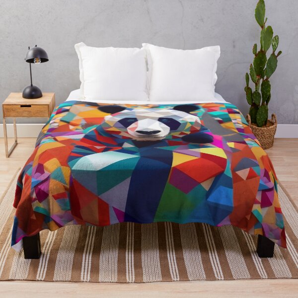 Item preview, Whimsical Geometric Panda - Playful Artistry of Colorful Shapes designed and sold by Freak-Scene.
