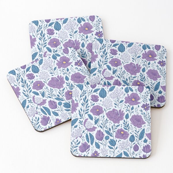 Item preview, Floral Pattern Purple Flowers designed and sold by druidwolfart.