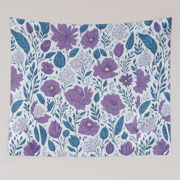 Item preview, Floral Pattern Purple Flowers designed and sold by druidwolfart.