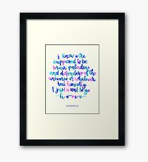 Brave Paladins Framed Print