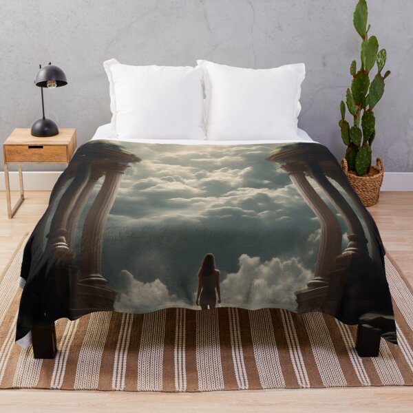 Item preview, Ascension: A Lone Traveler Amidst Heaven's Clouded Columns designed and sold by oanaunciuleanu.