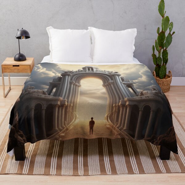 Item preview, Ascension: A Lone Traveler Amidst Heaven's Clouded Columns designed and sold by oanaunciuleanu.