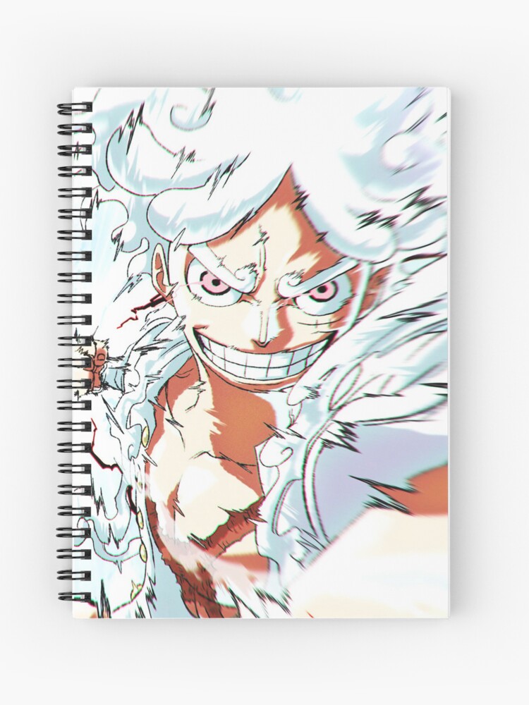 Luffy Gear 5 Anime One Piece Art Spiral Notebook