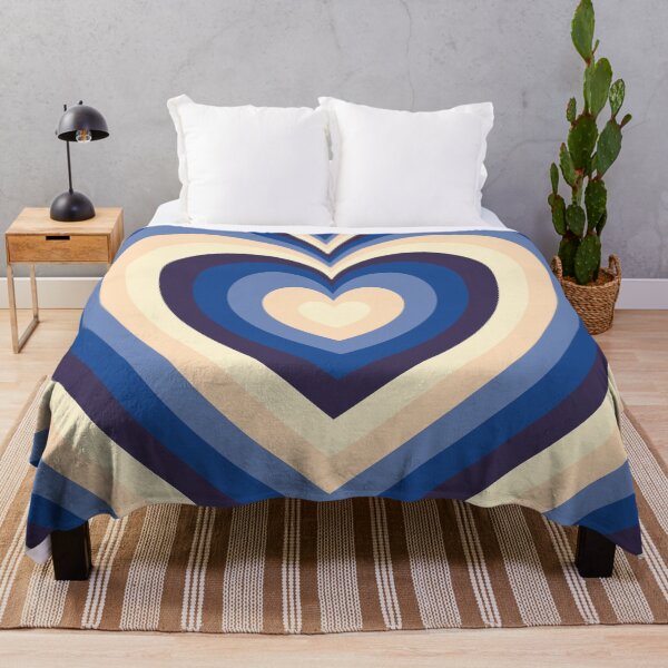 Item preview, Gold and Blue Groovy Heart Pattern designed and sold by EpicCreation.