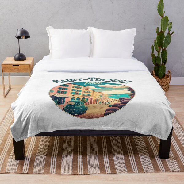 Item preview, Saint-Tropez France Streetscape Art - Retro Vintage Travel designed and sold by stickercuffs.