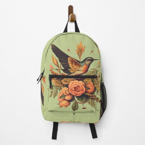 Item preview, Colorful bird with flowers designed and sold by Okracha.